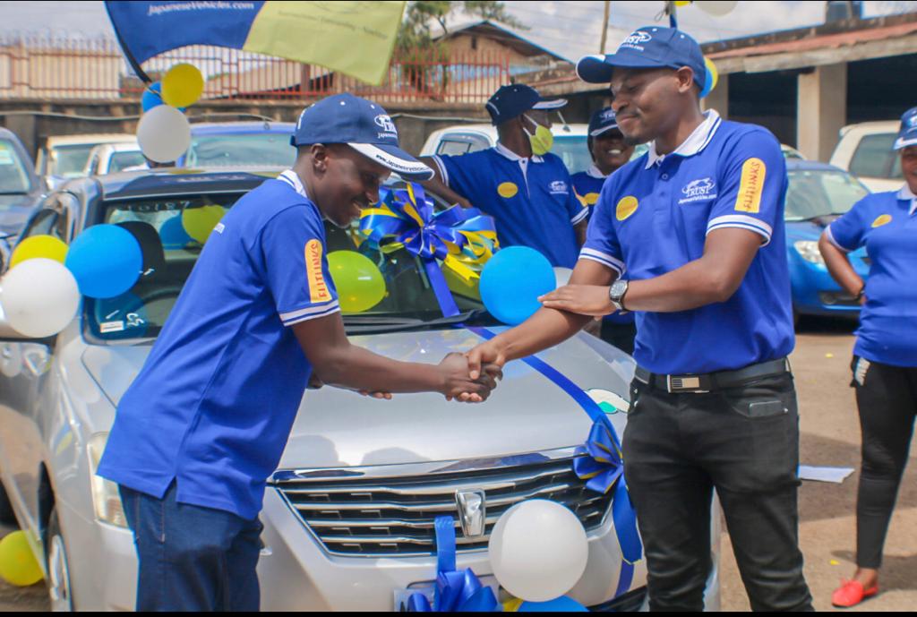 FLITLINKS INTERNATIONAL & TRUST JAPANESE VEHICLES DELIVER CAR TO PROMO WINNER IN KAMPALA